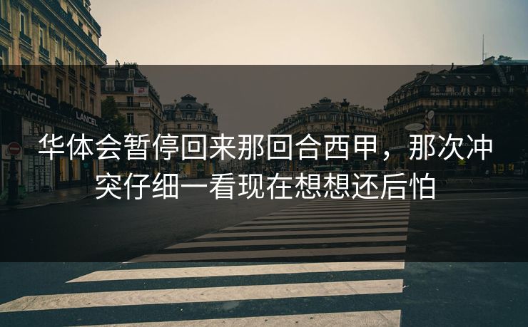 华体会暂停回来那回合西甲，那次冲突仔细一看现在想想还后怕