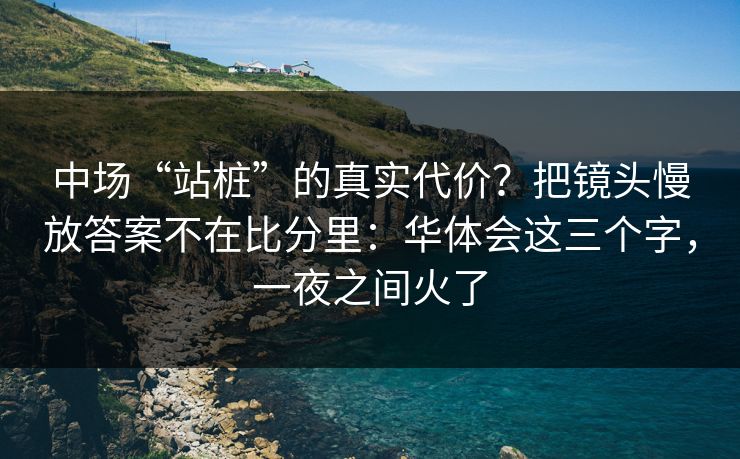 中场“站桩”的真实代价？把镜头慢放答案不在比分里：华体会这三个字，一夜之间火了